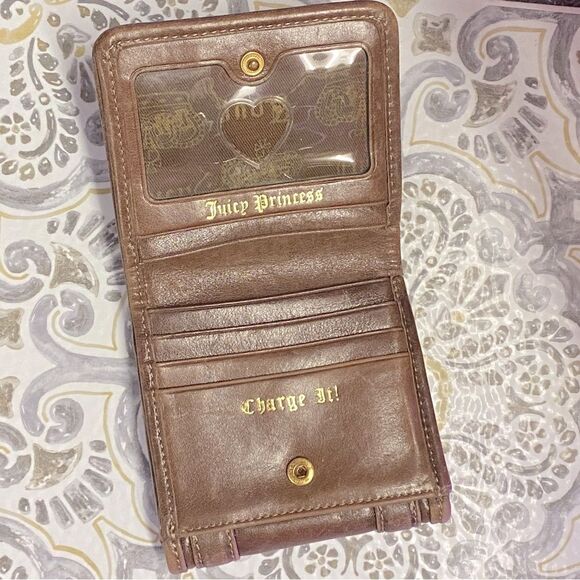 Retro Vintage Juicy Couture Genuine Leather Wallet - Picture 1 of 6